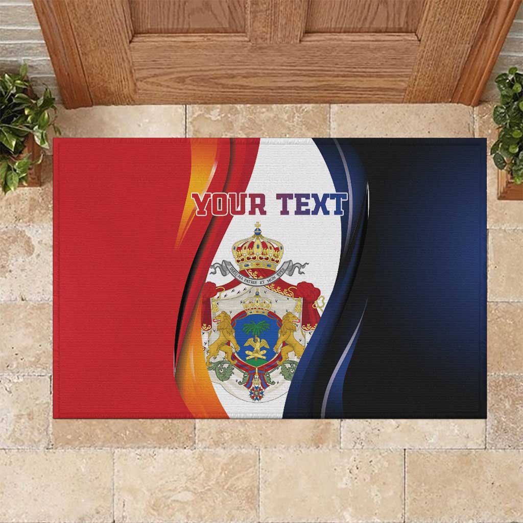 Personalized Second Empire of Haiti 1849-1859 Rubber Doormat Dieu Ma Patrie Et Mon Epee
