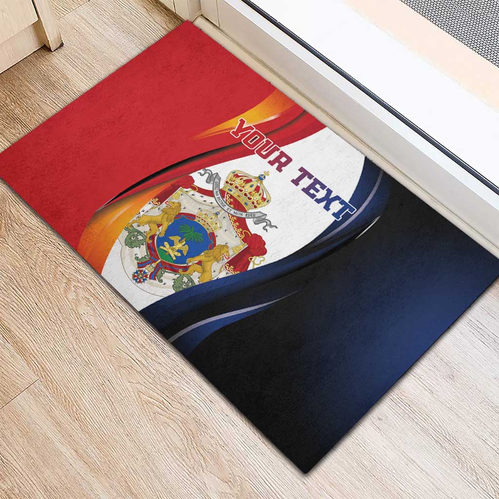 Personalized Second Empire of Haiti 1849-1859 Rubber Doormat Dieu Ma Patrie Et Mon Epee