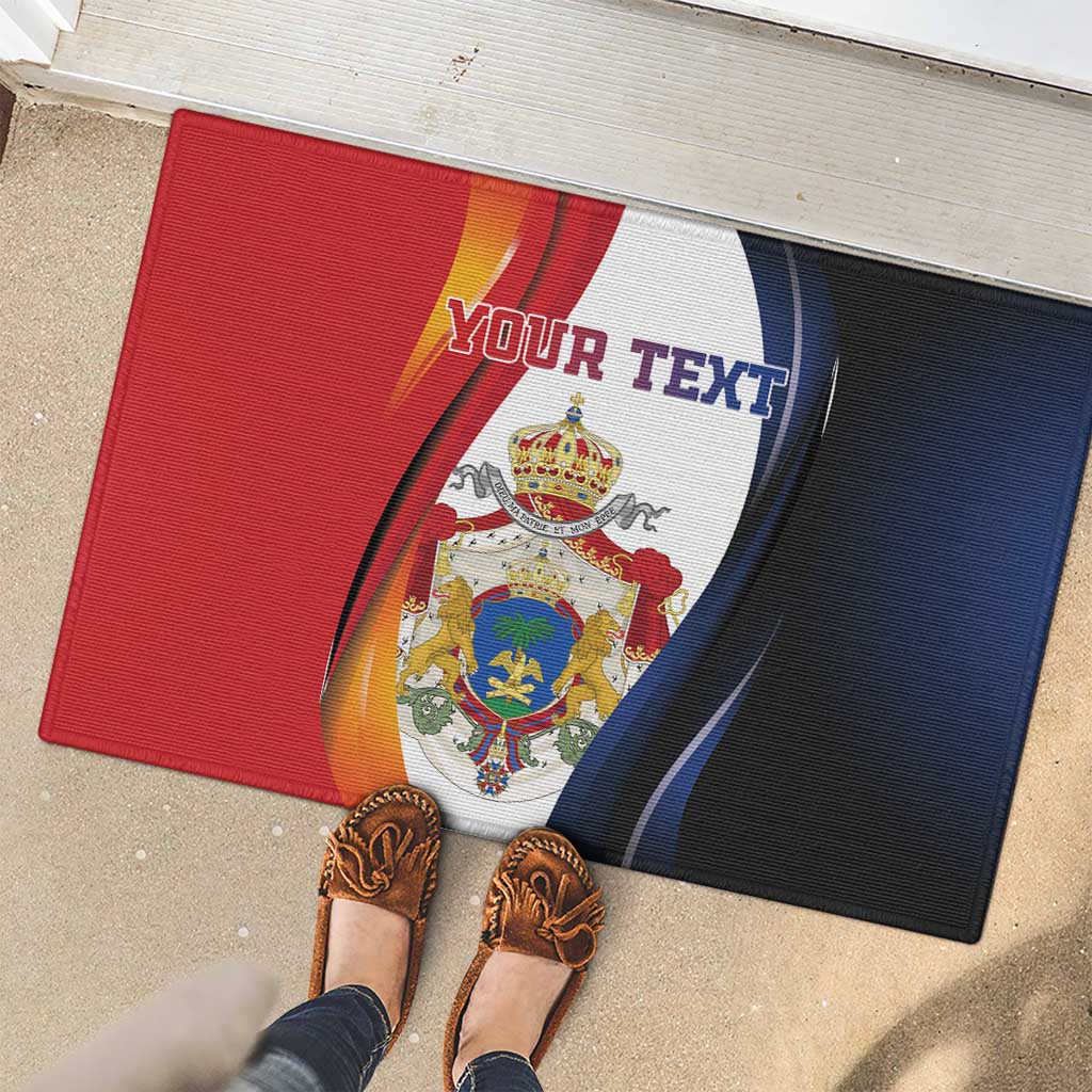 Personalized Second Empire of Haiti 1849-1859 Rubber Doormat Dieu Ma Patrie Et Mon Epee