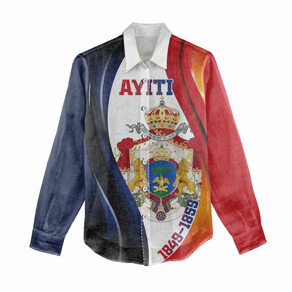 Personalized Second Empire of Haiti 1849-1859 Women Casual Shirt Dieu Ma Patrie Et Mon Epee