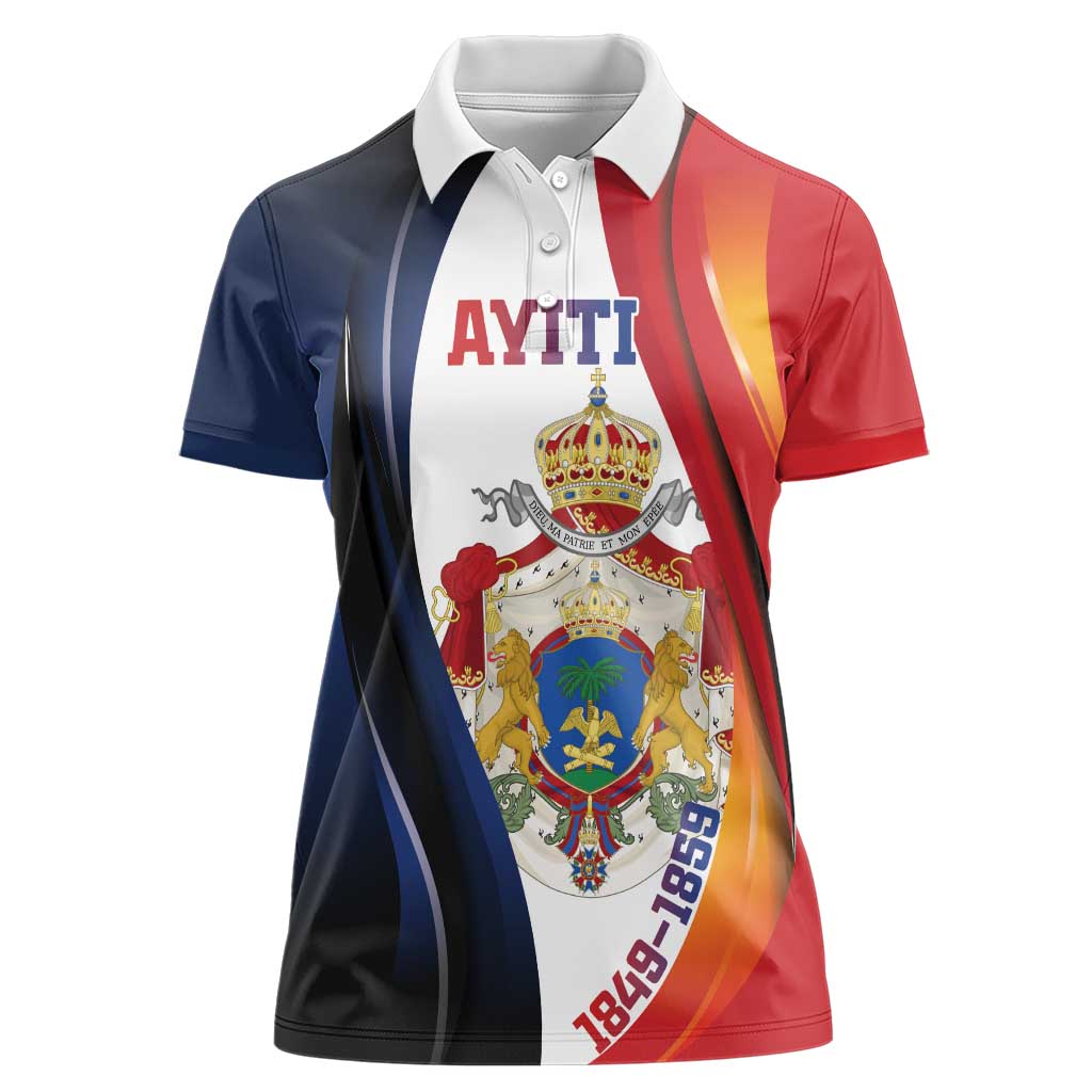 Personalized Second Empire of Haiti 1849-1859 Women Polo Shirt Dieu Ma Patrie Et Mon Epee