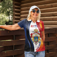 Personalized Second Empire of Haiti 1849-1859 Women Polo Shirt Dieu Ma Patrie Et Mon Epee