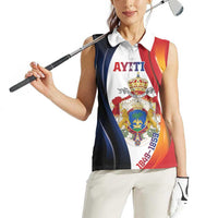 Personalized Second Empire of Haiti 1849-1859 Women Sleeveless Polo Shirt Dieu Ma Patrie Et Mon Epee