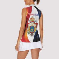 Personalized Second Empire of Haiti 1849-1859 Women Sleeveless Polo Shirt Dieu Ma Patrie Et Mon Epee