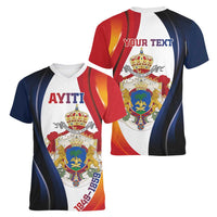 Personalized Second Empire of Haiti 1849-1859 Women V-Neck T-Shirt Dieu Ma Patrie Et Mon Epee