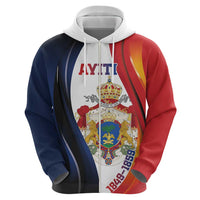 Personalized Second Empire of Haiti 1849-1859 Zip Hoodie Dieu Ma Patrie Et Mon Epee