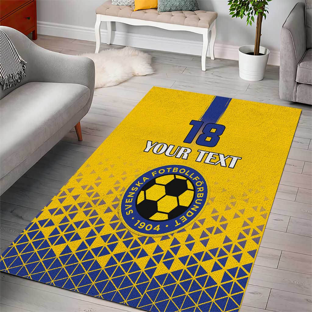 Custom Sweden Football Area Rug Sveriges herrlandslag i fotboll