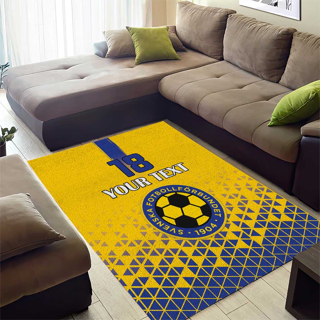 Custom Sweden Football Area Rug Sveriges herrlandslag i fotboll