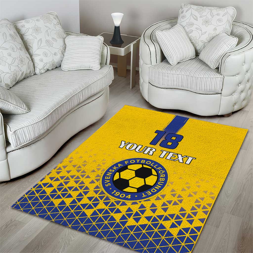 Custom Sweden Football Area Rug Sveriges herrlandslag i fotboll