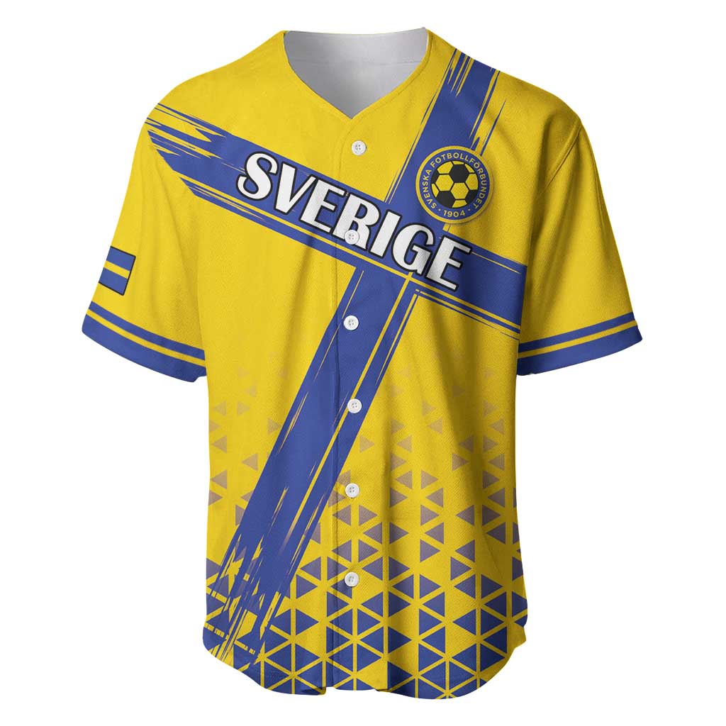 Custom Sweden Football Baseball Jersey Sveriges herrlandslag i fotboll