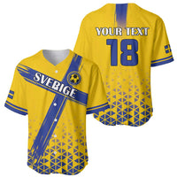 Custom Sweden Football Baseball Jersey Sveriges herrlandslag i fotboll