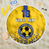 Custom Sweden Football Beach Blanket Sveriges herrlandslag i fotboll