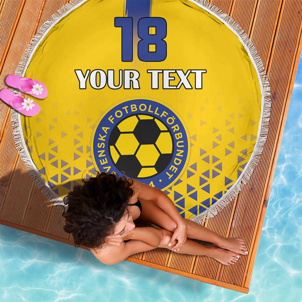 Custom Sweden Football Beach Blanket Sveriges herrlandslag i fotboll