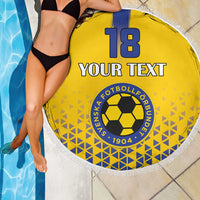 Custom Sweden Football Beach Blanket Sveriges herrlandslag i fotboll
