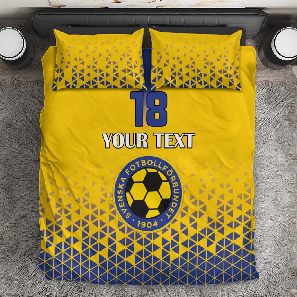 Custom Sweden Football Bedding Set Sveriges herrlandslag i fotboll