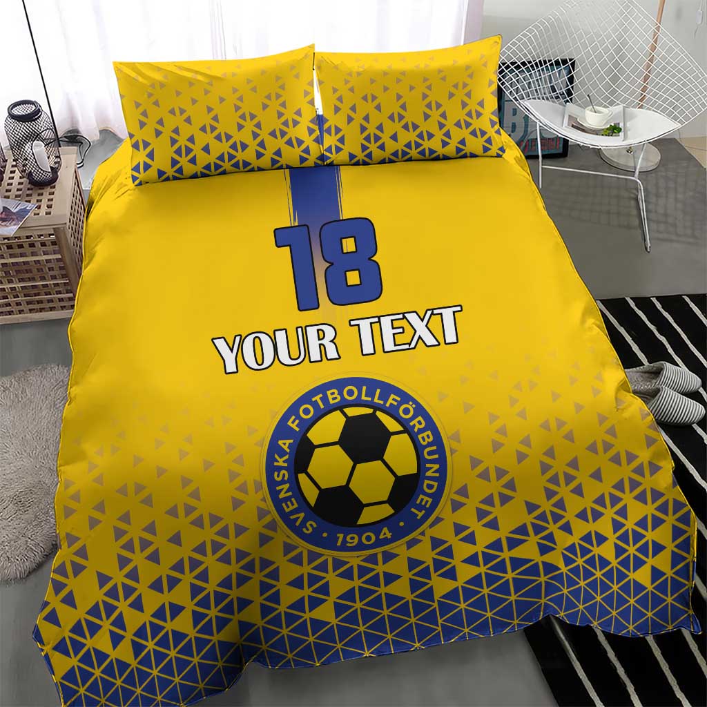 Custom Sweden Football Bedding Set Sveriges herrlandslag i fotboll