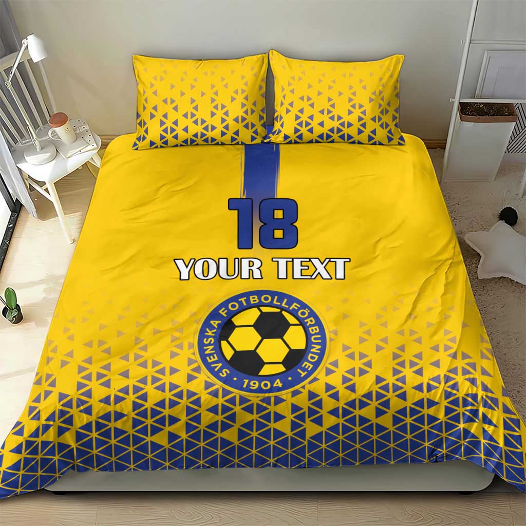Custom Sweden Football Bedding Set Sveriges herrlandslag i fotboll