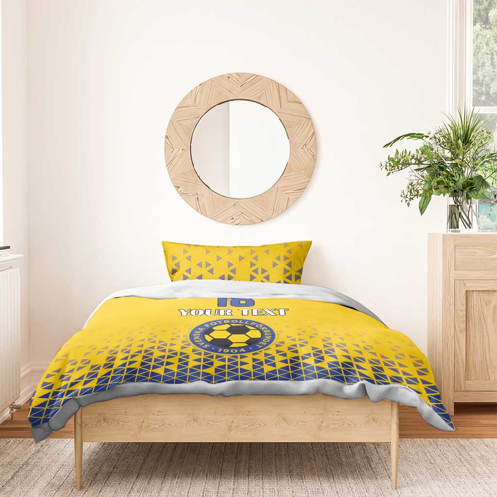 Custom Sweden Football Bedding Set Sveriges herrlandslag i fotboll