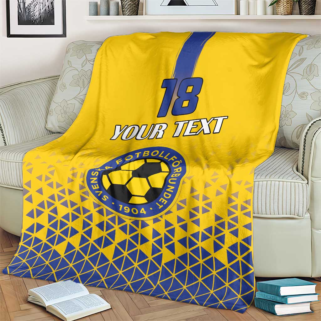 Custom Sweden Football Blanket Sveriges herrlandslag i fotboll