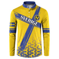 Custom Sweden Football Button Sweatshirt Sveriges herrlandslag i fotboll