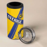 Custom Sweden Football 4 in 1 Can Cooler Tumbler Sveriges herrlandslag i fotboll