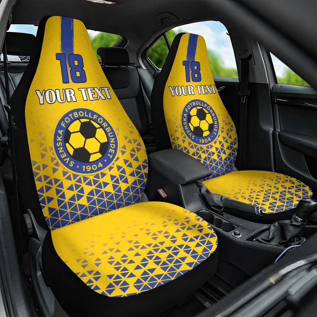Custom Sweden Football Car Seat Cover Sveriges herrlandslag i fotboll