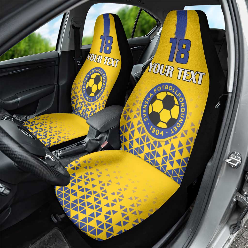 Custom Sweden Football Car Seat Cover Sveriges herrlandslag i fotboll