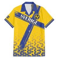 Custom Sweden Football Family Matching Mermaid Dress and Hawaiian Shirt Sveriges herrlandslag i fotboll