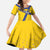 Custom Sweden Football Family Matching Off Shoulder Maxi Dress and Hawaiian Shirt Sveriges herrlandslag i fotboll