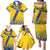 Custom Sweden Football Family Matching Puletasi and Hawaiian Shirt Sveriges herrlandslag i fotboll