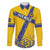 Custom Sweden Football Family Matching Short Sleeve Bodycon Dress and Hawaiian Shirt Sveriges herrlandslag i fotboll