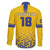 Custom Sweden Football Family Matching Short Sleeve Bodycon Dress and Hawaiian Shirt Sveriges herrlandslag i fotboll