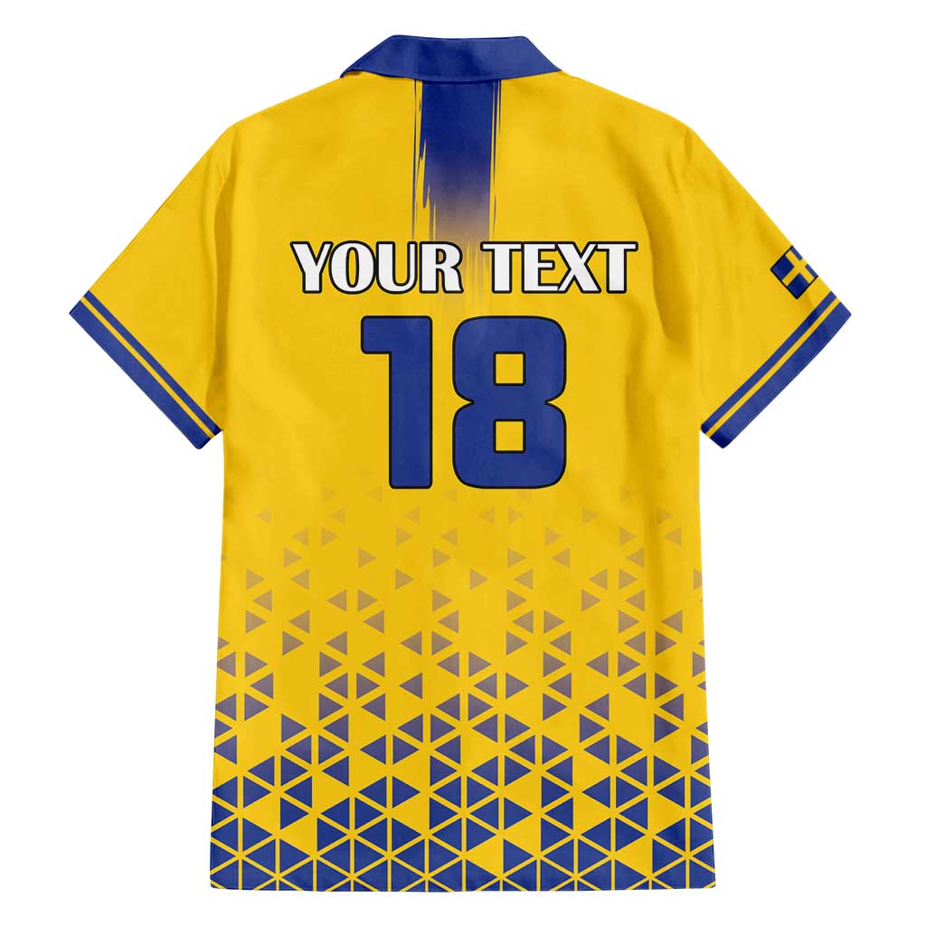 Custom Sweden Football Family Matching Summer Maxi Dress and Hawaiian Shirt Sveriges herrlandslag i fotboll