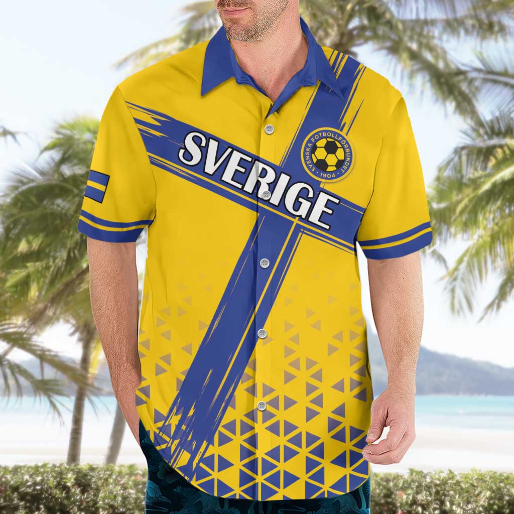 Custom Sweden Football Hawaiian Shirt Sveriges herrlandslag i fotboll