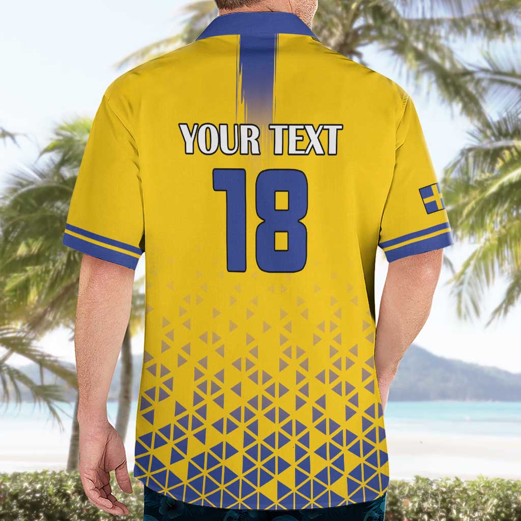 Custom Sweden Football Hawaiian Shirt Sveriges herrlandslag i fotboll