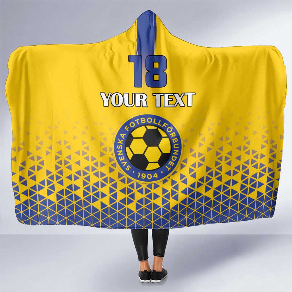 Custom Sweden Football Hooded Blanket Sveriges herrlandslag i fotboll