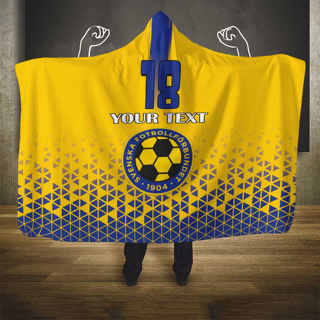 Custom Sweden Football Hooded Blanket Sveriges herrlandslag i fotboll