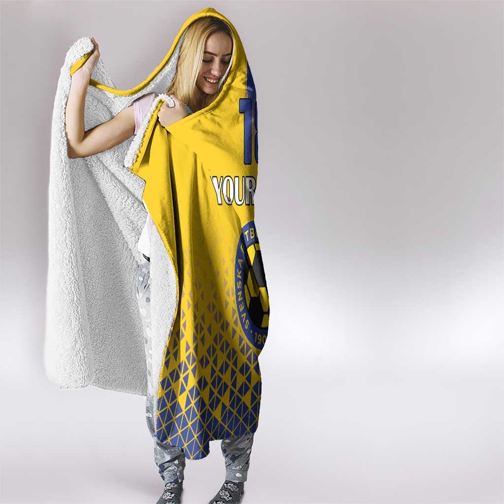Custom Sweden Football Hooded Blanket Sveriges herrlandslag i fotboll