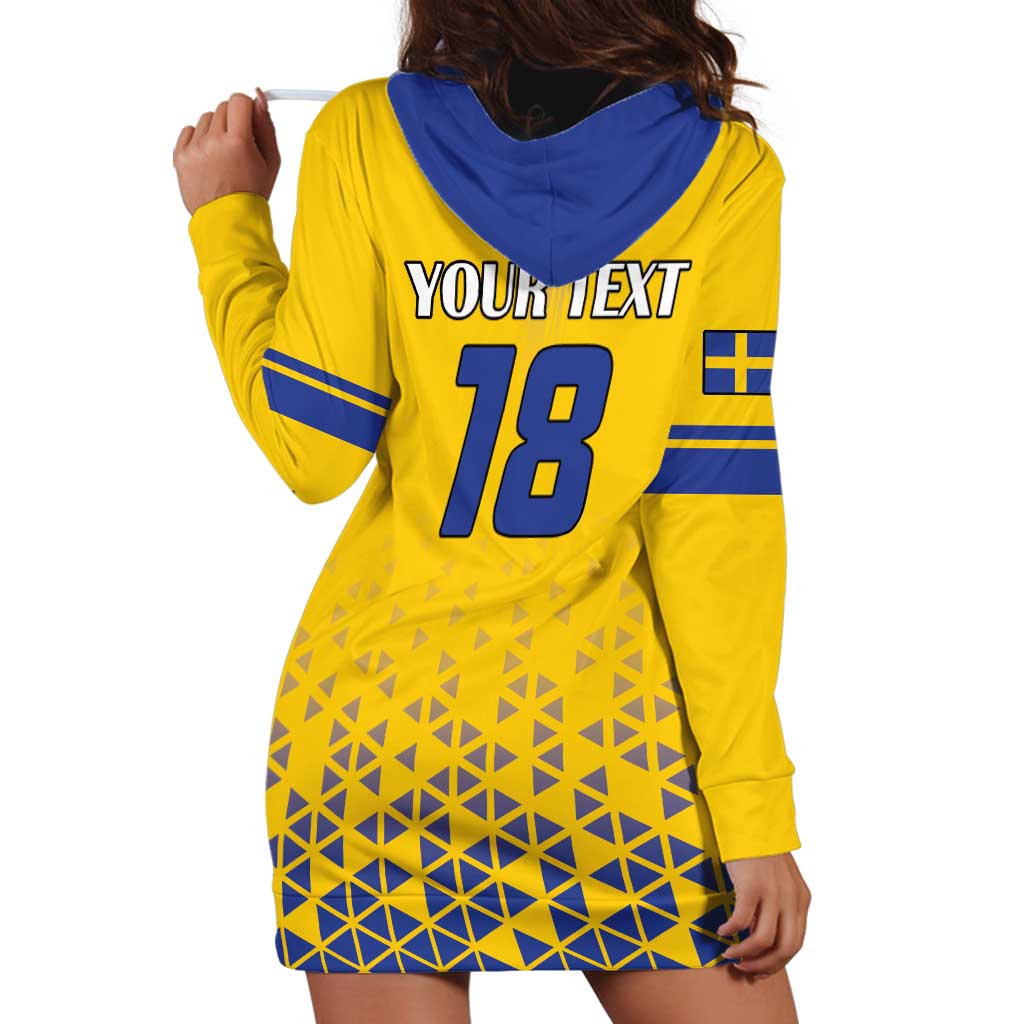 Custom Sweden Football Hoodie Dress Sveriges herrlandslag i fotboll