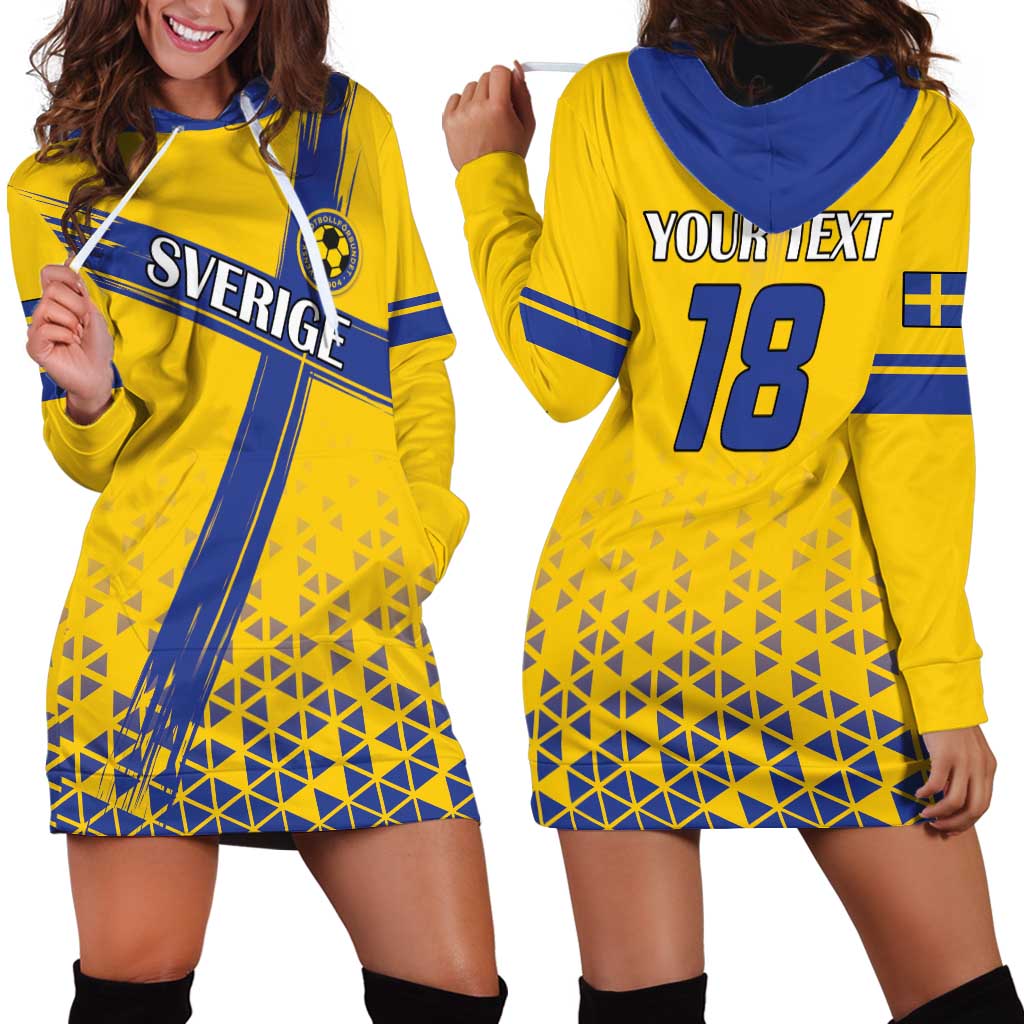 Custom Sweden Football Hoodie Dress Sveriges herrlandslag i fotboll
