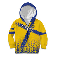 Custom Sweden Football Kid Hoodie Sveriges herrlandslag i fotboll