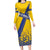 Custom Sweden Football Long Sleeve Bodycon Dress Sveriges herrlandslag i fotboll