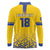 Custom Sweden Football Long Sleeve Polo Shirt Sveriges herrlandslag i fotboll