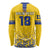 Custom Sweden Football Long Sleeve Shirt Sveriges herrlandslag i fotboll