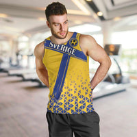 Custom Sweden Football Men Tank Top Sveriges herrlandslag i fotboll