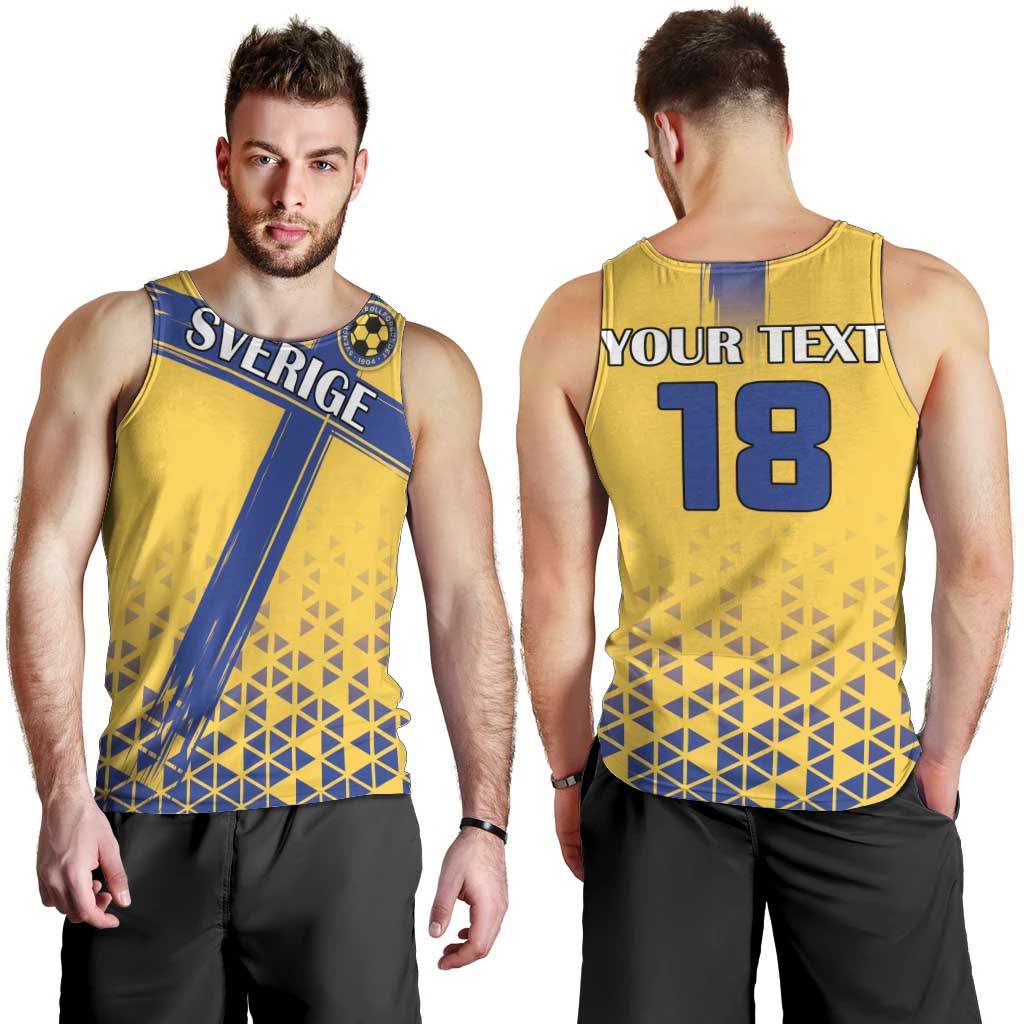 Custom Sweden Football Men Tank Top Sveriges herrlandslag i fotboll
