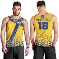 Custom Sweden Football Men Tank Top Sveriges herrlandslag i fotboll