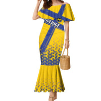 Custom Sweden Football Mermaid Dress Sveriges herrlandslag i fotboll