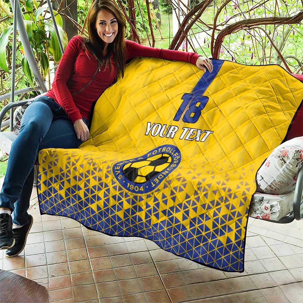 Custom Sweden Football Quilt Sveriges herrlandslag i fotboll