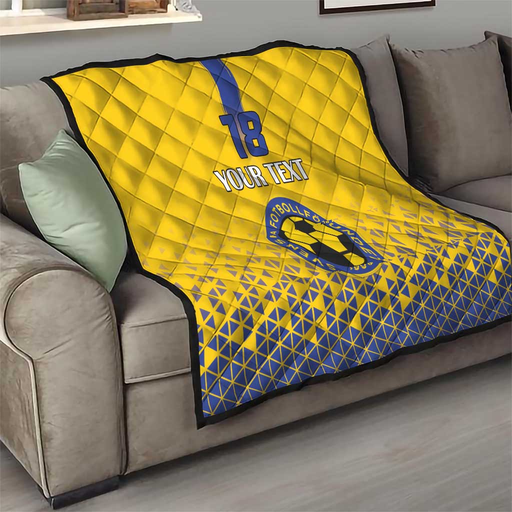 Custom Sweden Football Quilt Sveriges herrlandslag i fotboll